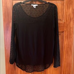 women’s black blouse size large